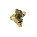 Bague Mala - coquillage doré premium galbe strié