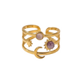 Bague Vega - métal premium plaqué or 18 carats