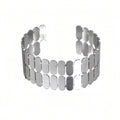 Bracelet Danielle - manchette argentée premium plaques articulées