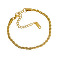 Bracelet Sarah - chaîne corde torsadée dorée premium