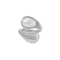 Bague Biarritz - perle nacrée sur métal argenté premium